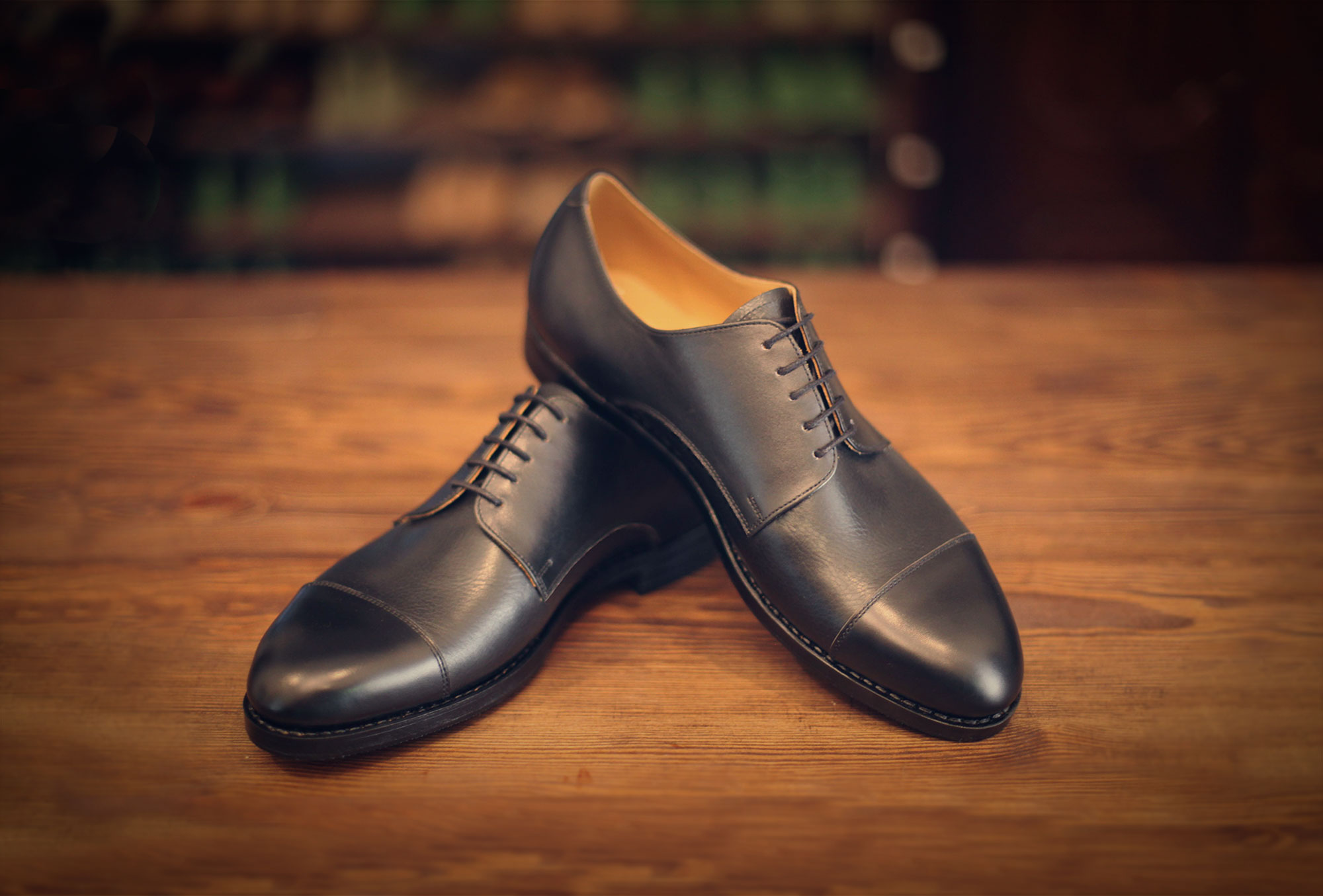 derby black box and soft leather